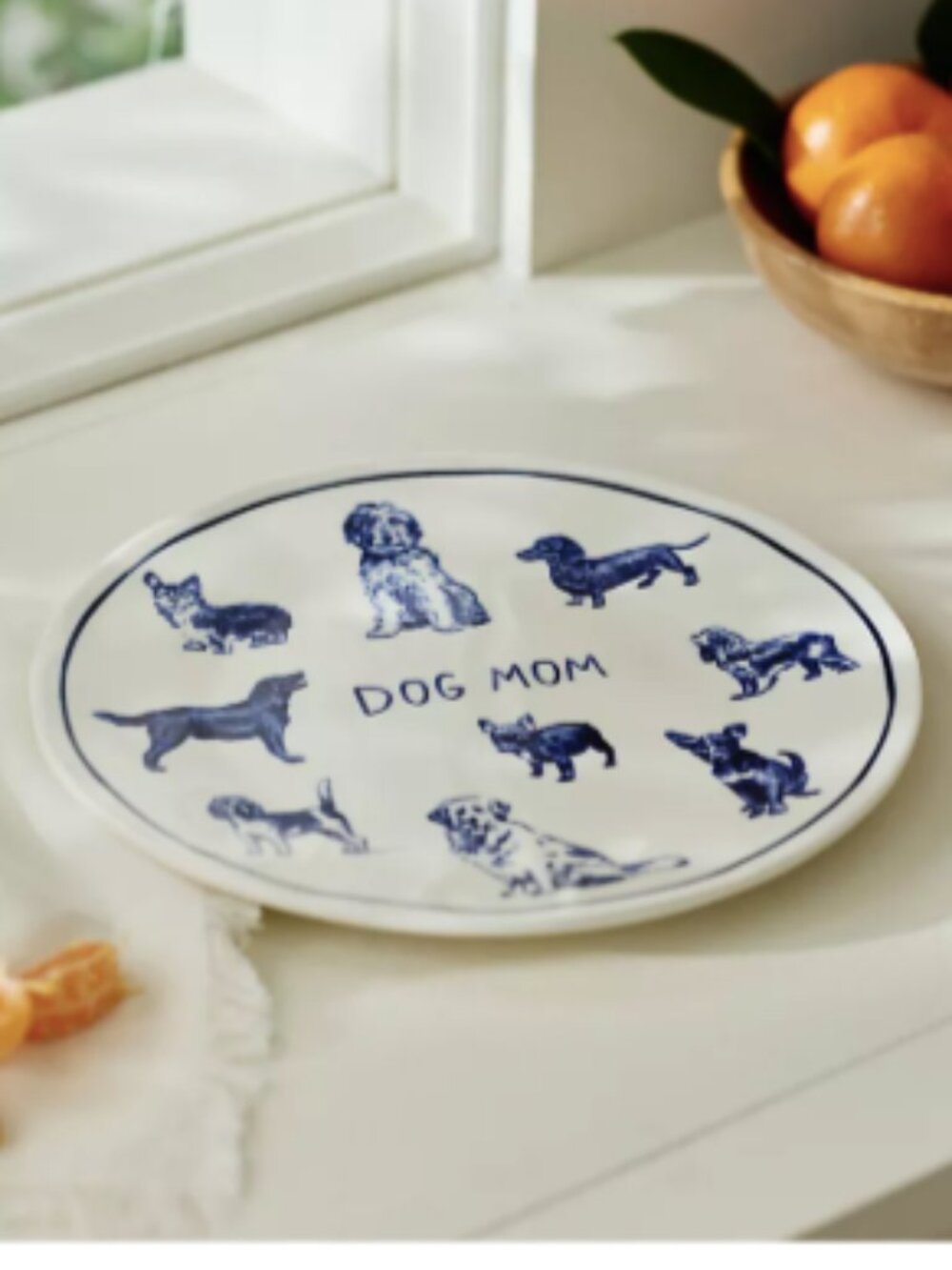NWT Anthropologie Molly Hatch Stoneware Dog Mom Plates 🐕 - Picture 2 of 5